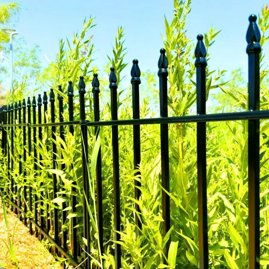 Decorative Wrought Iron Garden Fence Panels For Outdoor Border