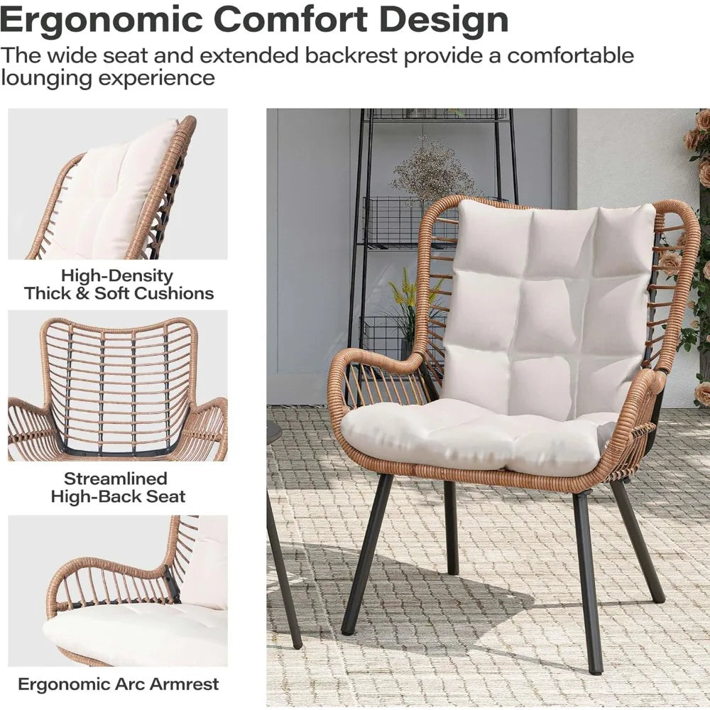 Outdoor Bistro Set With Coffee Table Front Porch Patio Furniture