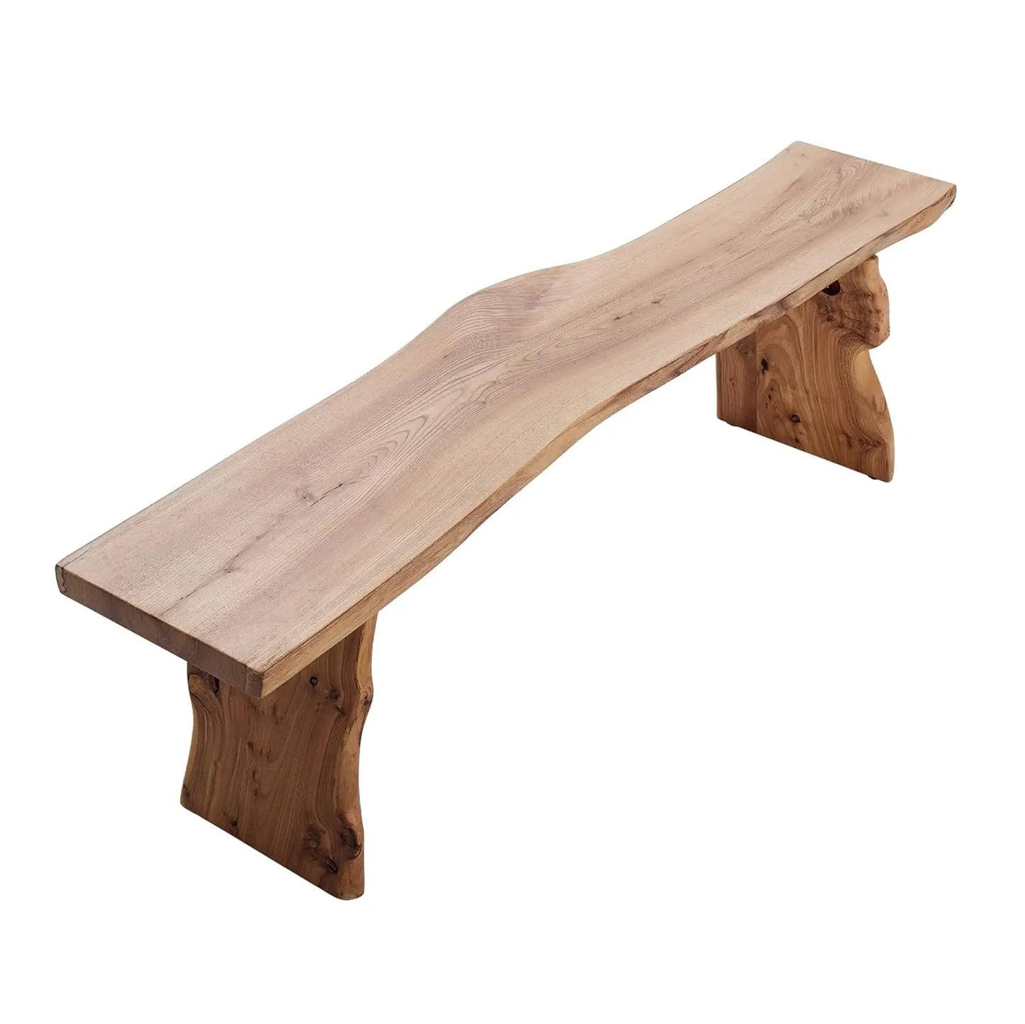 Elm Wood Dining Bench For Dining Room And Entryway