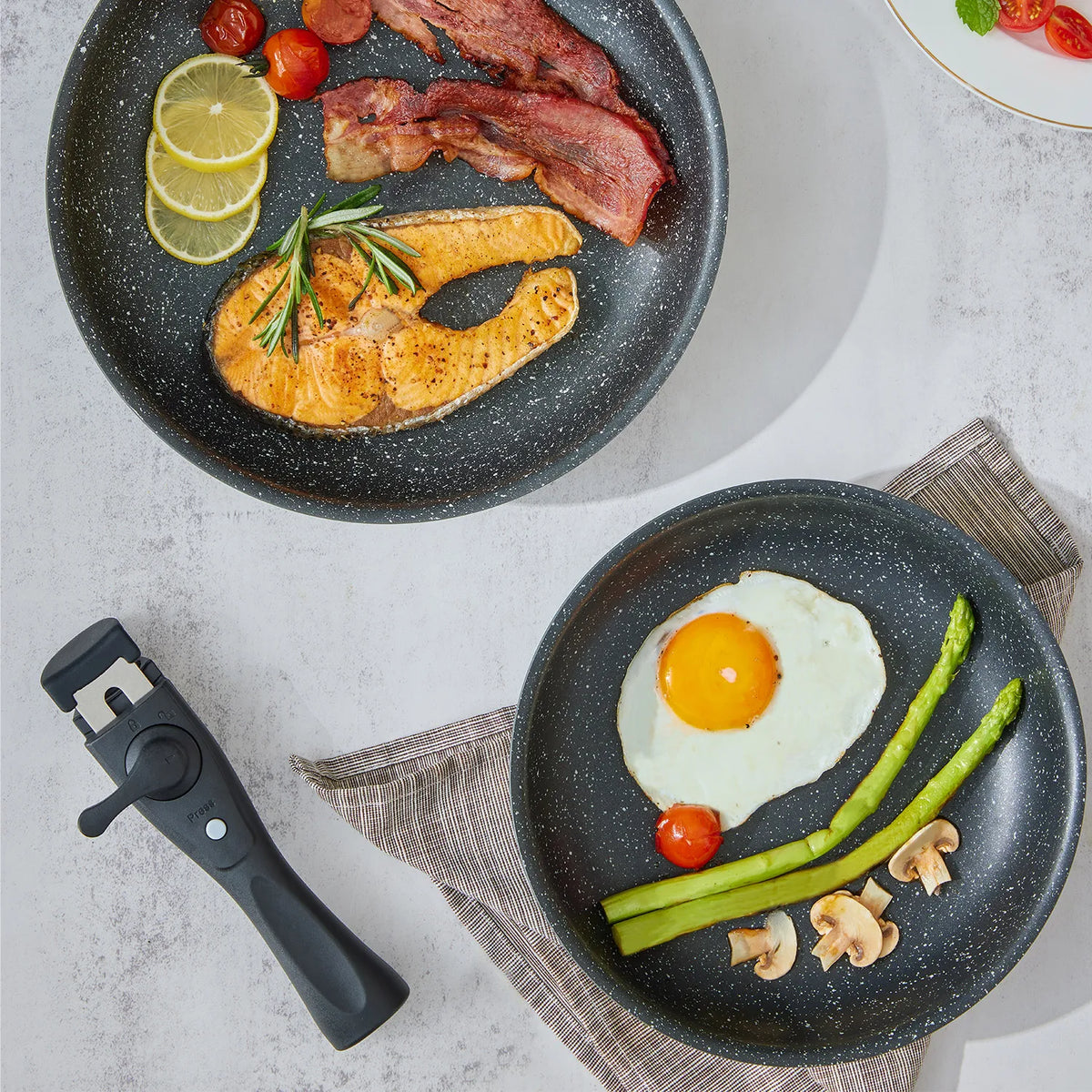 Professional Nonstick Induction Cookware Set With Removable Handles