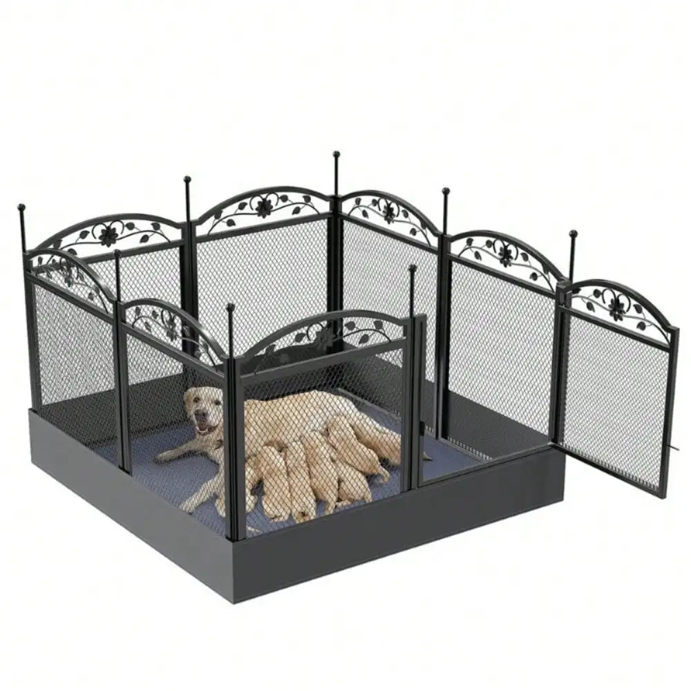 Heavy Duty Dog Playpen Indoor Outdoor Pet Fence Exercise Cage