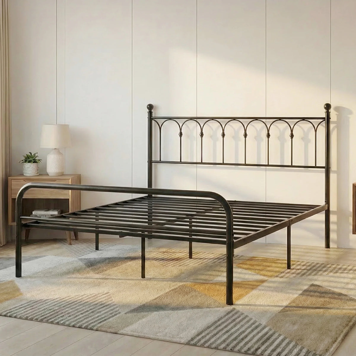 JHK Heavy Duty Metal Platform Bed Frame For Easy Setup