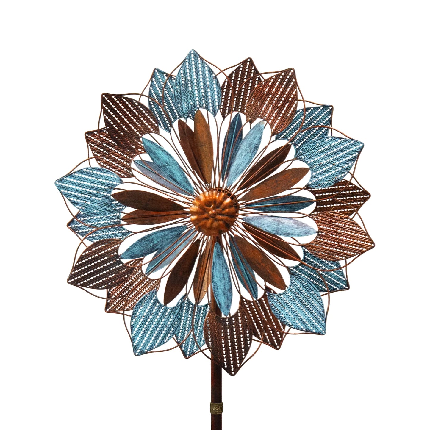 Wind Spinners Outdoor Metal Double Spinner Garden Sculpture 2 Pack
