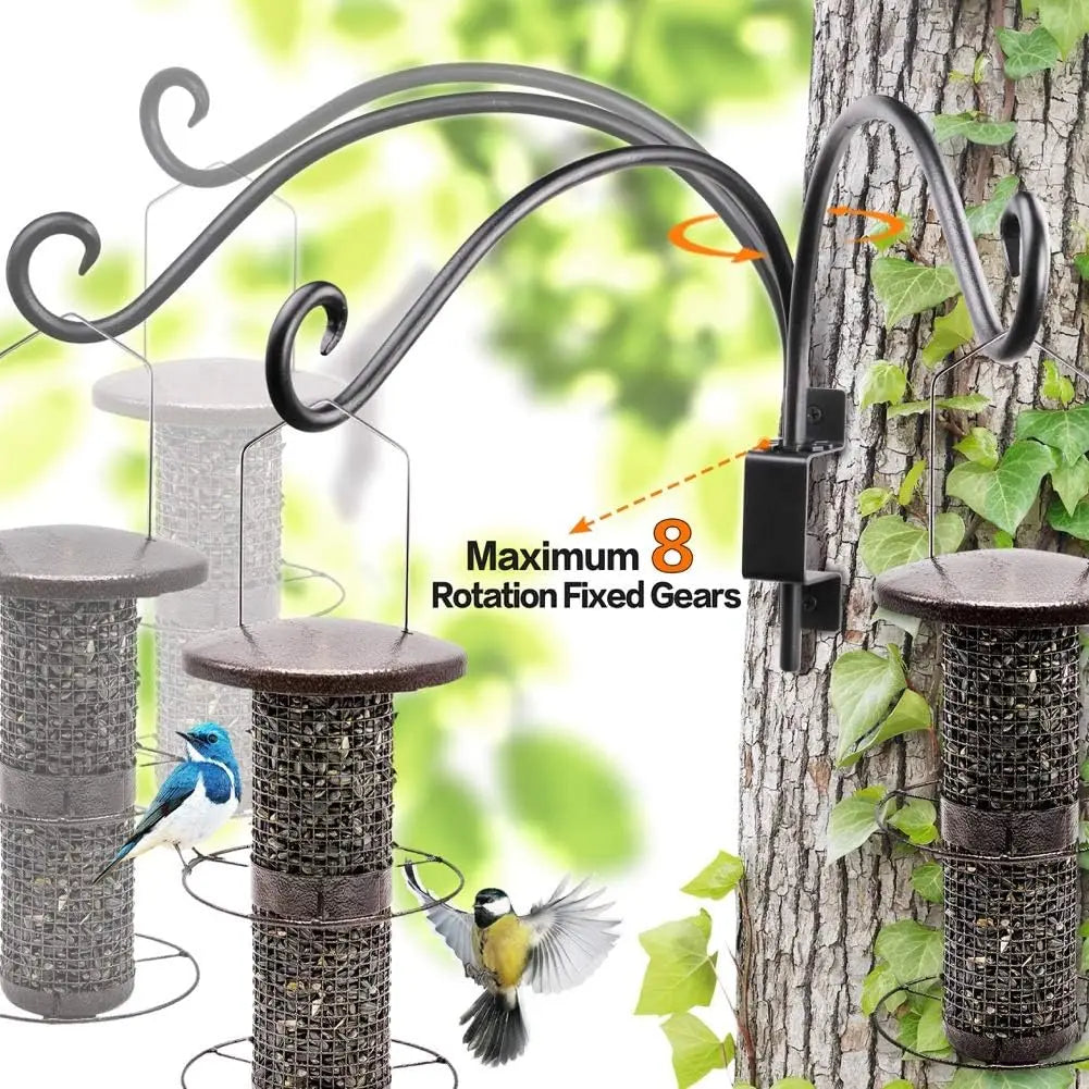 XMSJ Bird Feeder Hangers Outdoor Swivel Plant Bracket Wall Mount