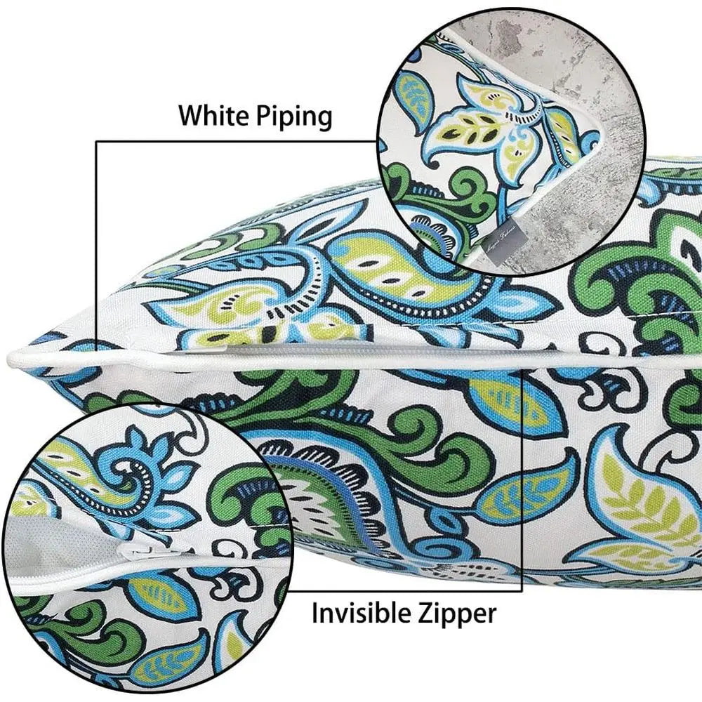 Outdoor Waterproof Lumbar Throw Pillow With Insert All Weather