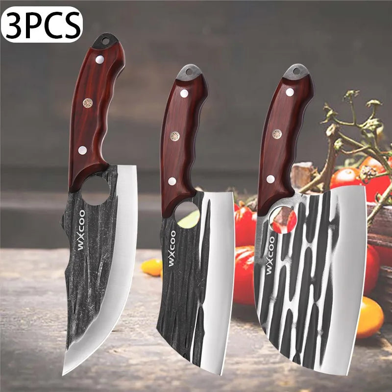 Stainless Steel Kitchen Knives Set 14 Piece Multipurpose