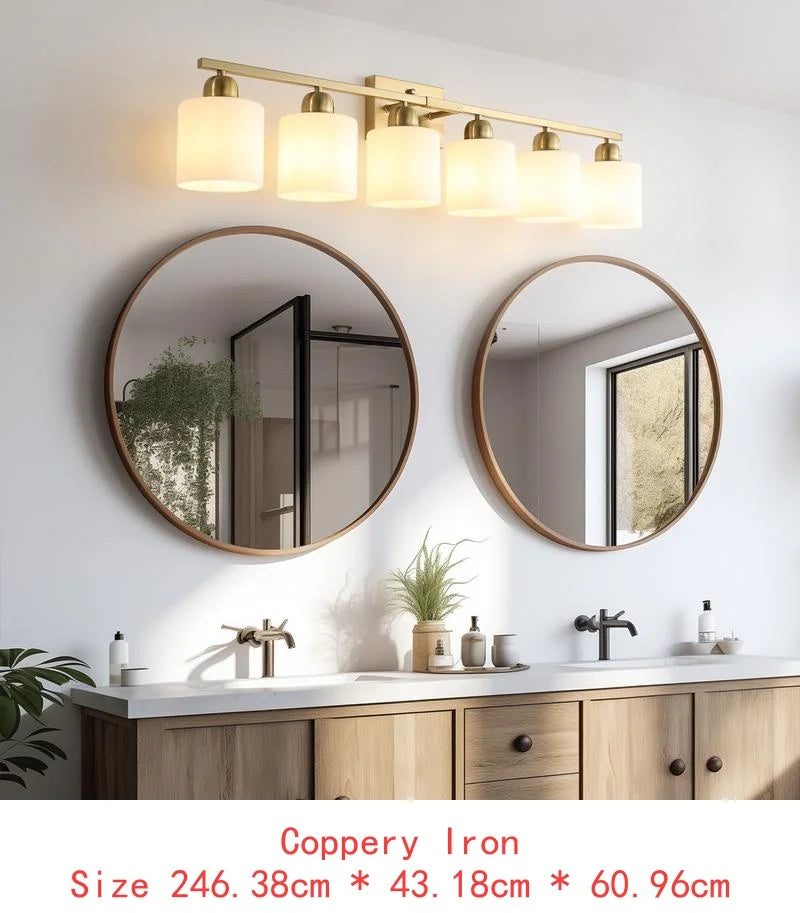 Bathroom Vanity Light 6-Light Nickel Wall Sconce