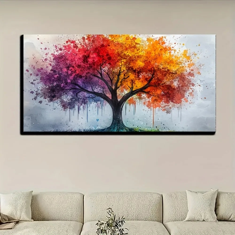 Tree Of Life Canvas Wall Art Premium Pine Wood Frame