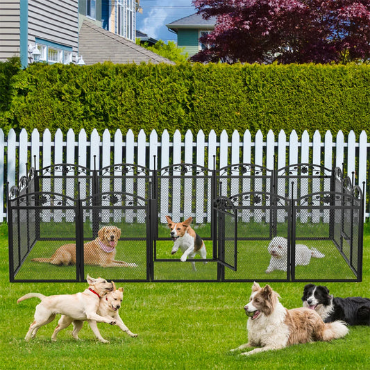 BINGOPAW Heavy Duty Dog Playpen For Indoor Outdoor Use