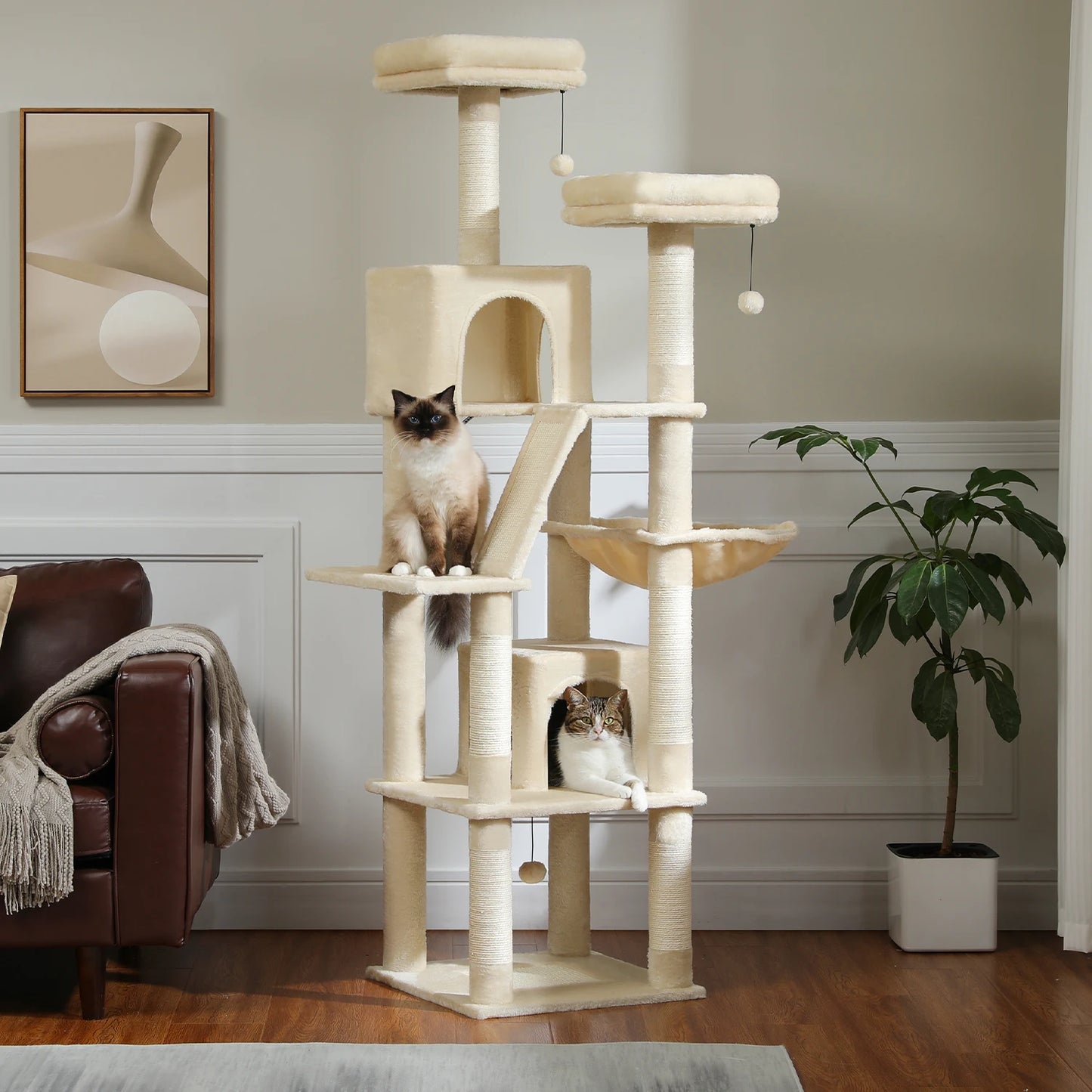 PAWZ Road Tall Cat Tree Large Multi Level Cat Condo