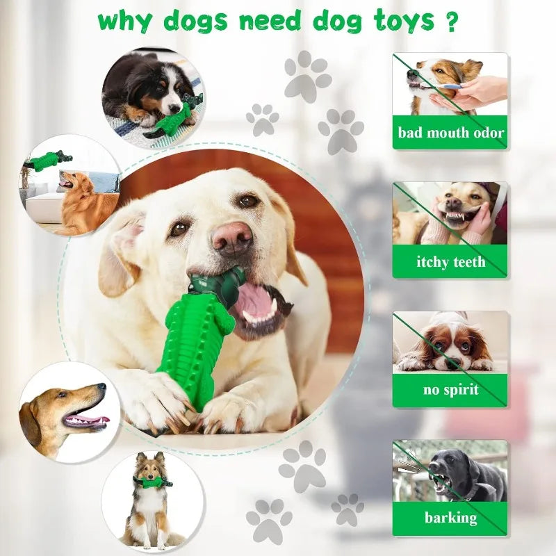 Indestructible Dog Chew Toys For Aggressive Chewers Durable Rubber