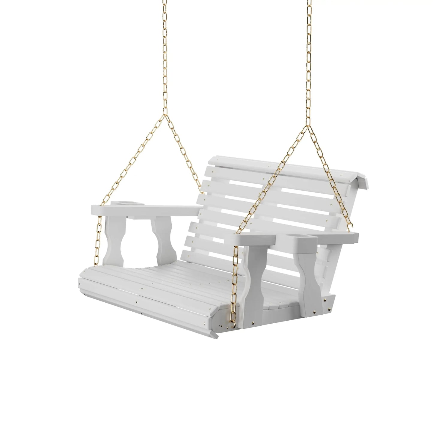 Casual Heavy Duty Porch Swing 700 Lb Capacity Cup Holders