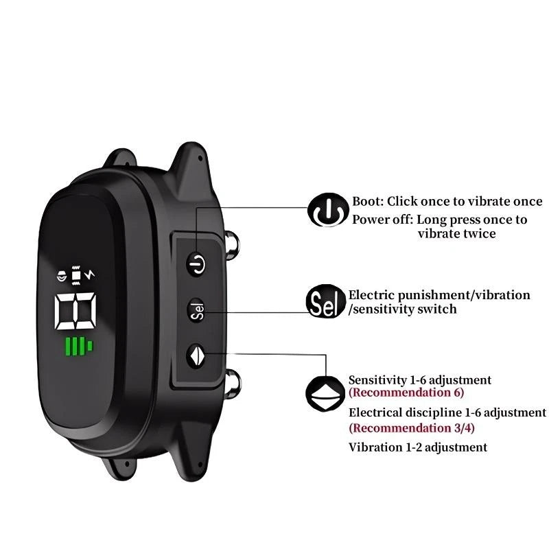 Waterproof Dog Bark Collar Rechargeable Anti-Bark Training