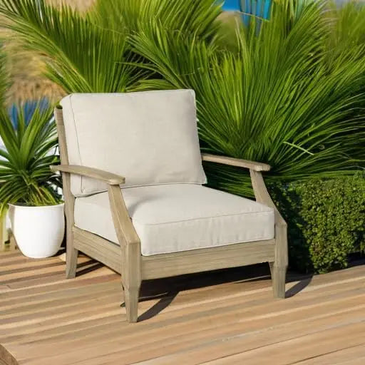 Clare View Outdoor Lounge Chair With Eucalyptus Wood