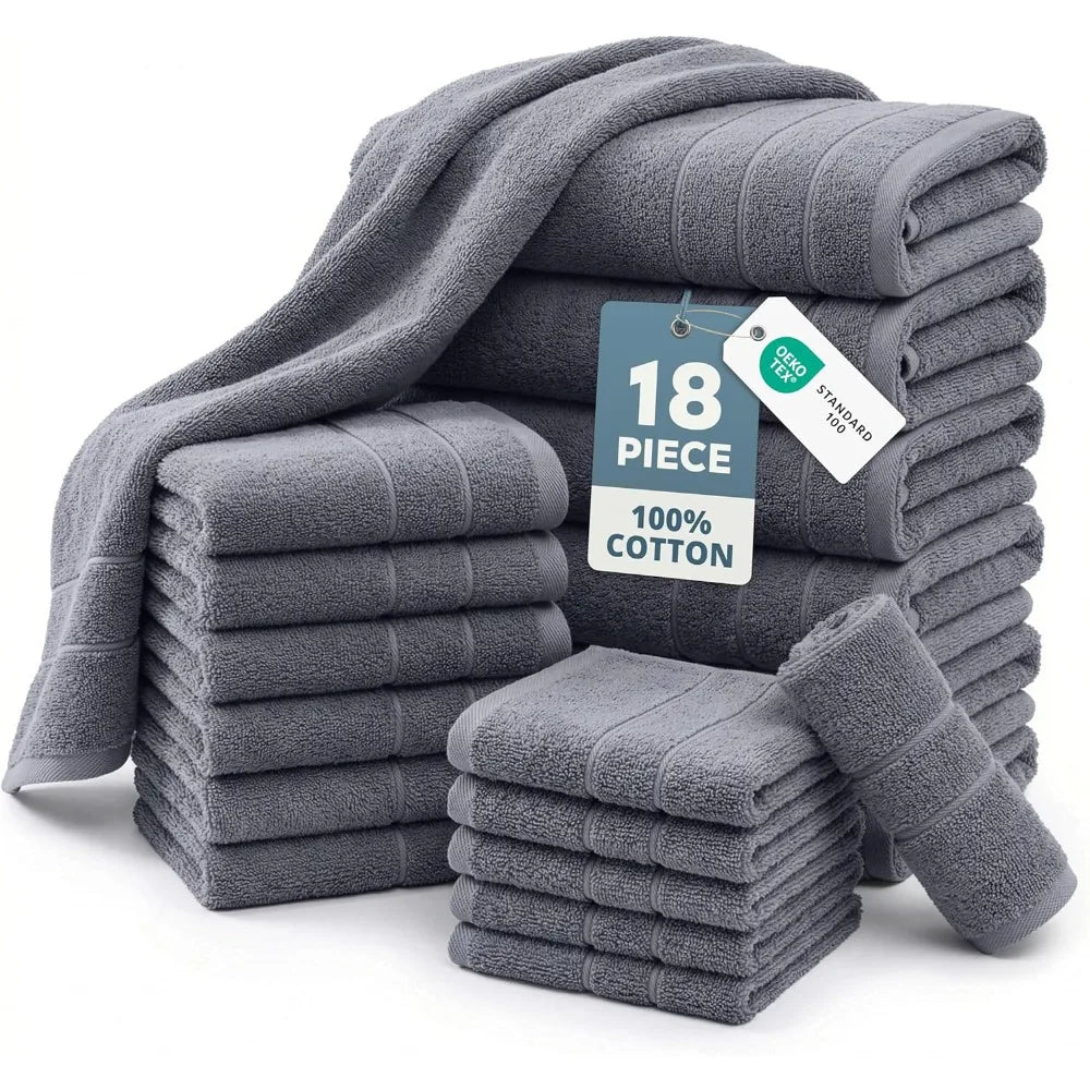 Cotton Towels Set Bathroom Pack Super Soft And Quick Dry