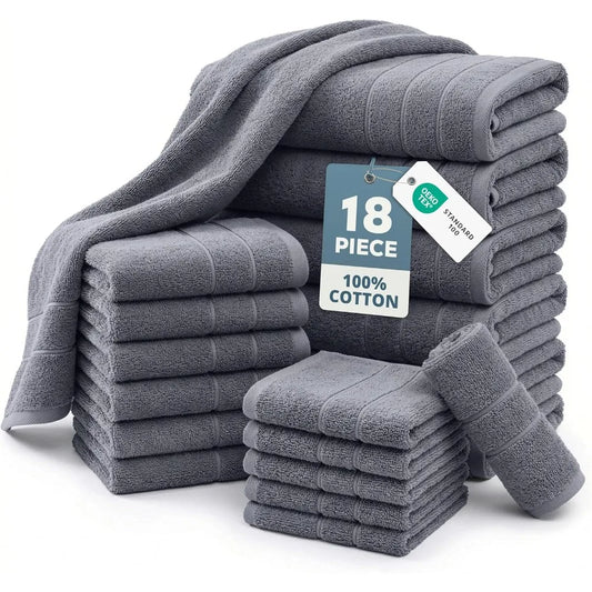 Cotton Towels Set Bathroom Pack Super Soft And Quick Dry