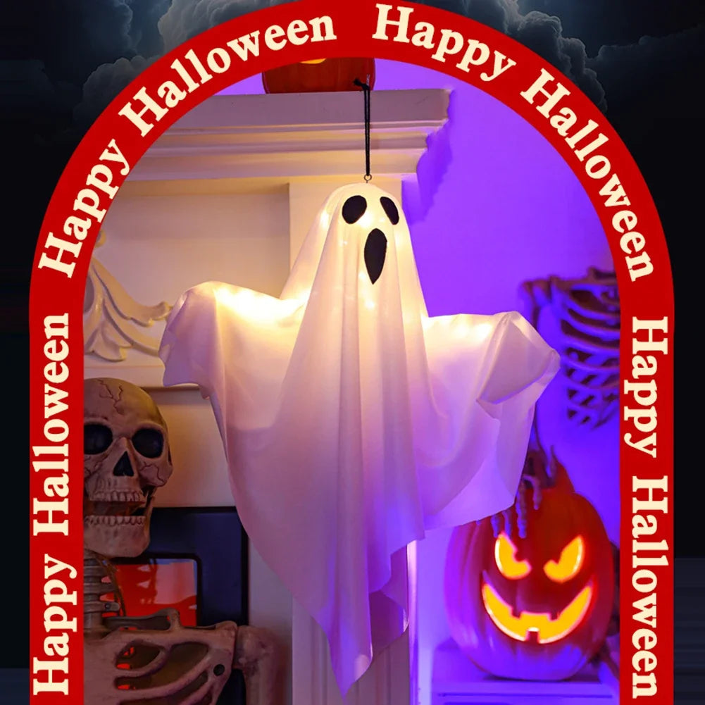 VKTECH Halloween LED Hanging Ghost Light Waterproof IP65 Door Decoration