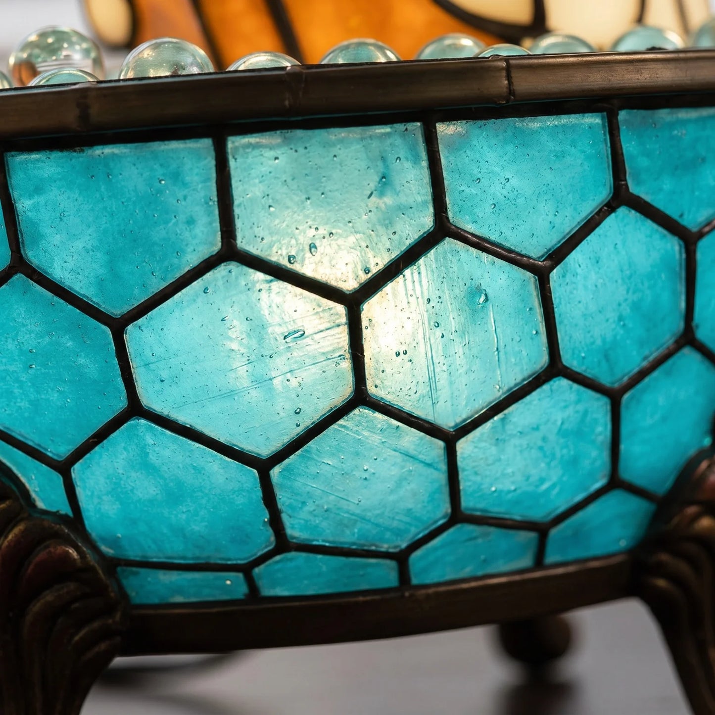 Halloween Ghost Table Lamp Tiffany Stained Glass Night Light Decor