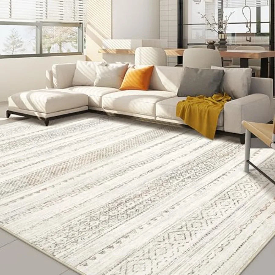 Boho Kilim Style Area Rug Polyester Machine Washable