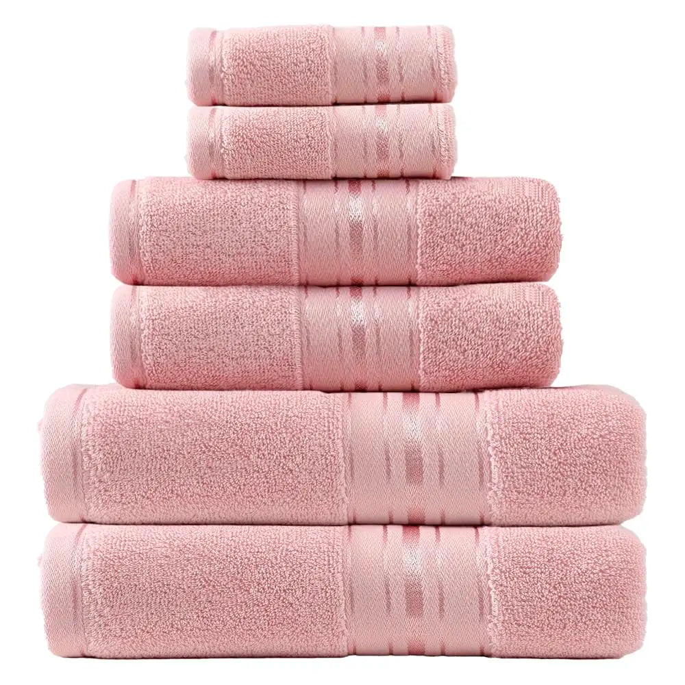 Luxury 6 Piece Turkish Towel Set 600 GSM 100% Cotton Bath Towels