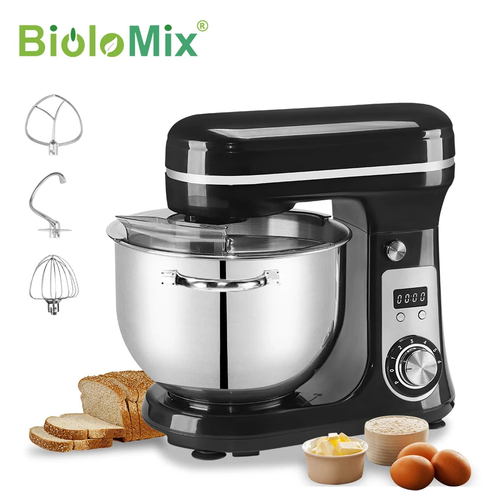 Biolomix Stand Mixer With Dough Hook And Wire Whip Included