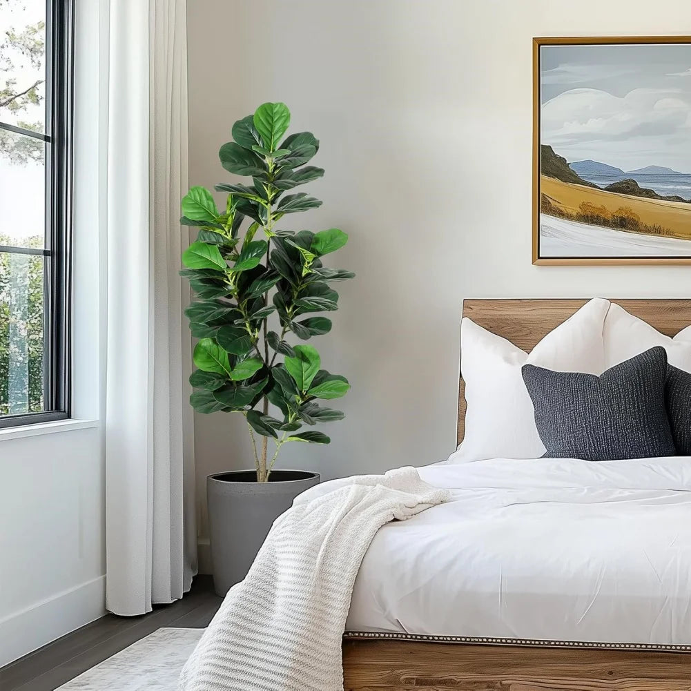 HiMISSCN Fiddle Leaf Fig Artificial Tree With Pot