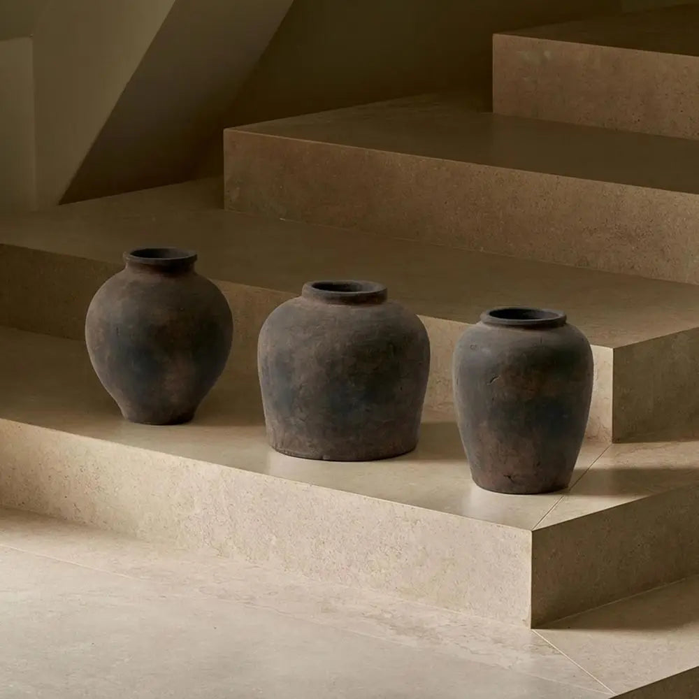Zen Inspired Ceramic Vase for Rustic Decor and Floral Arrangements