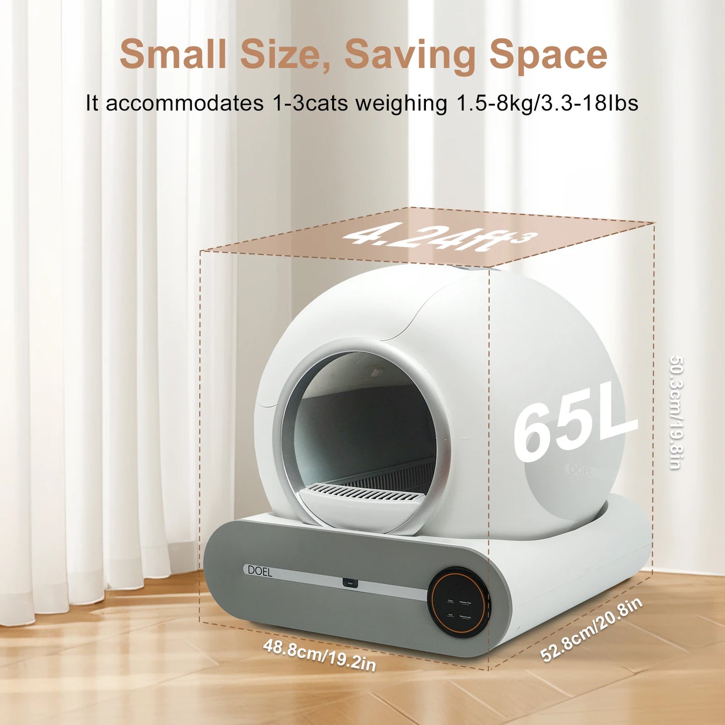 DOEL Self Cleaning Smart Cat Litter Box WiFi App