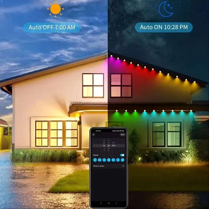 MIMIRGB Smart RGBIC Permanent Outdoor Lights With 75 Scene Modes