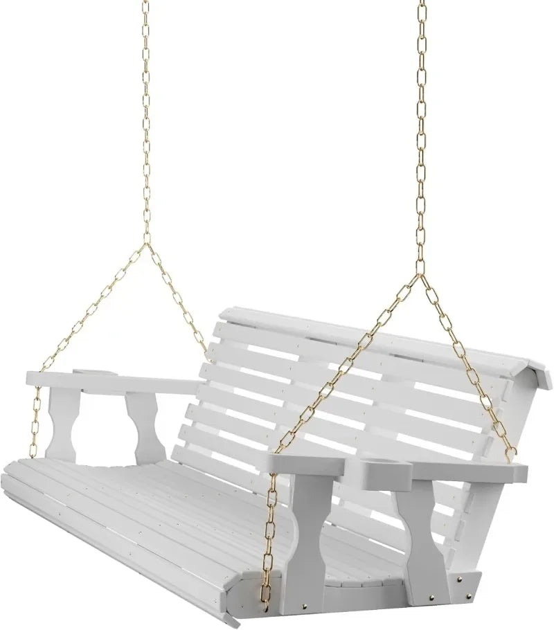 Casual Heavy Duty Porch Swing 700 Lb Capacity Cup Holders