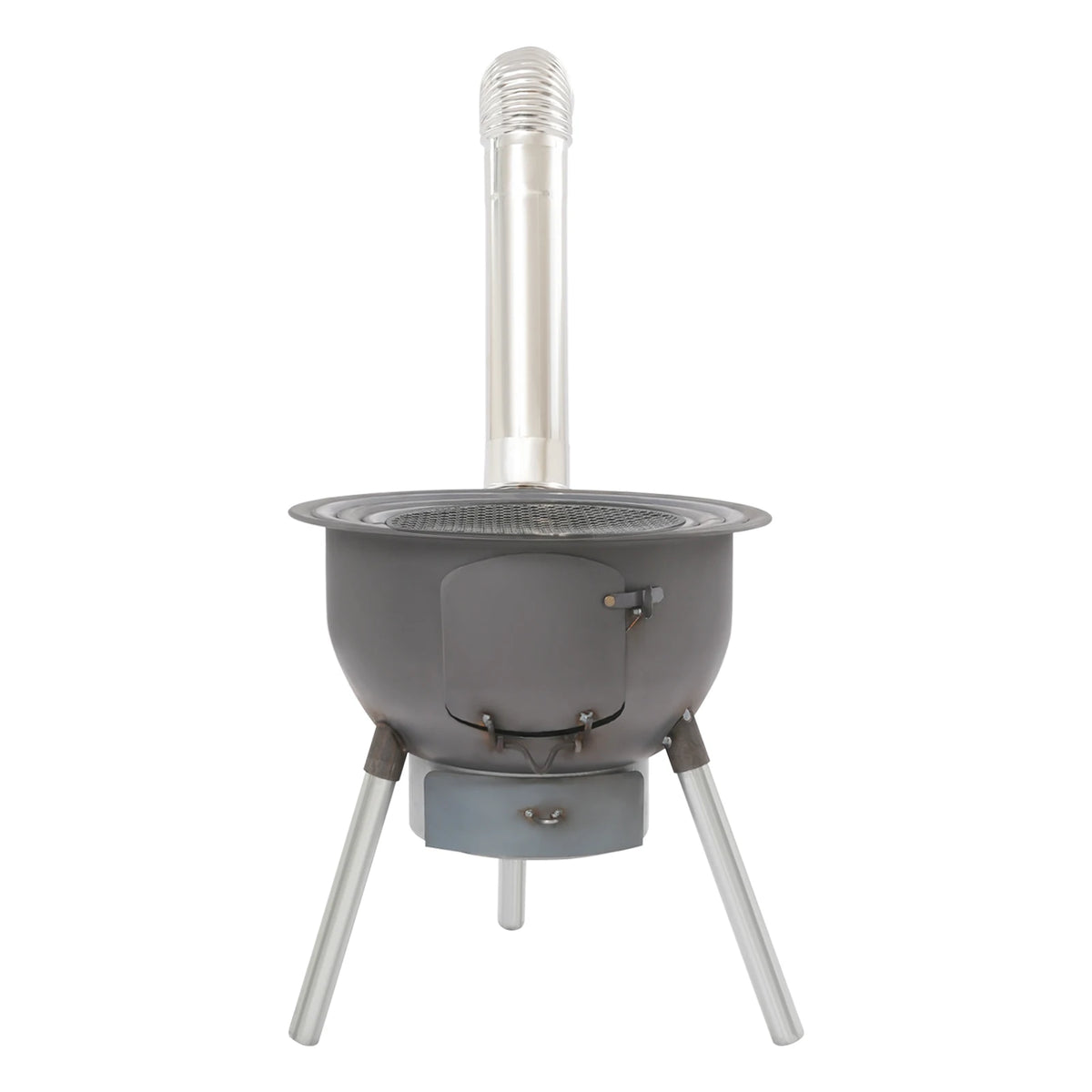 Portable Wood Burning Stove with Grill and Three Pot Rings
