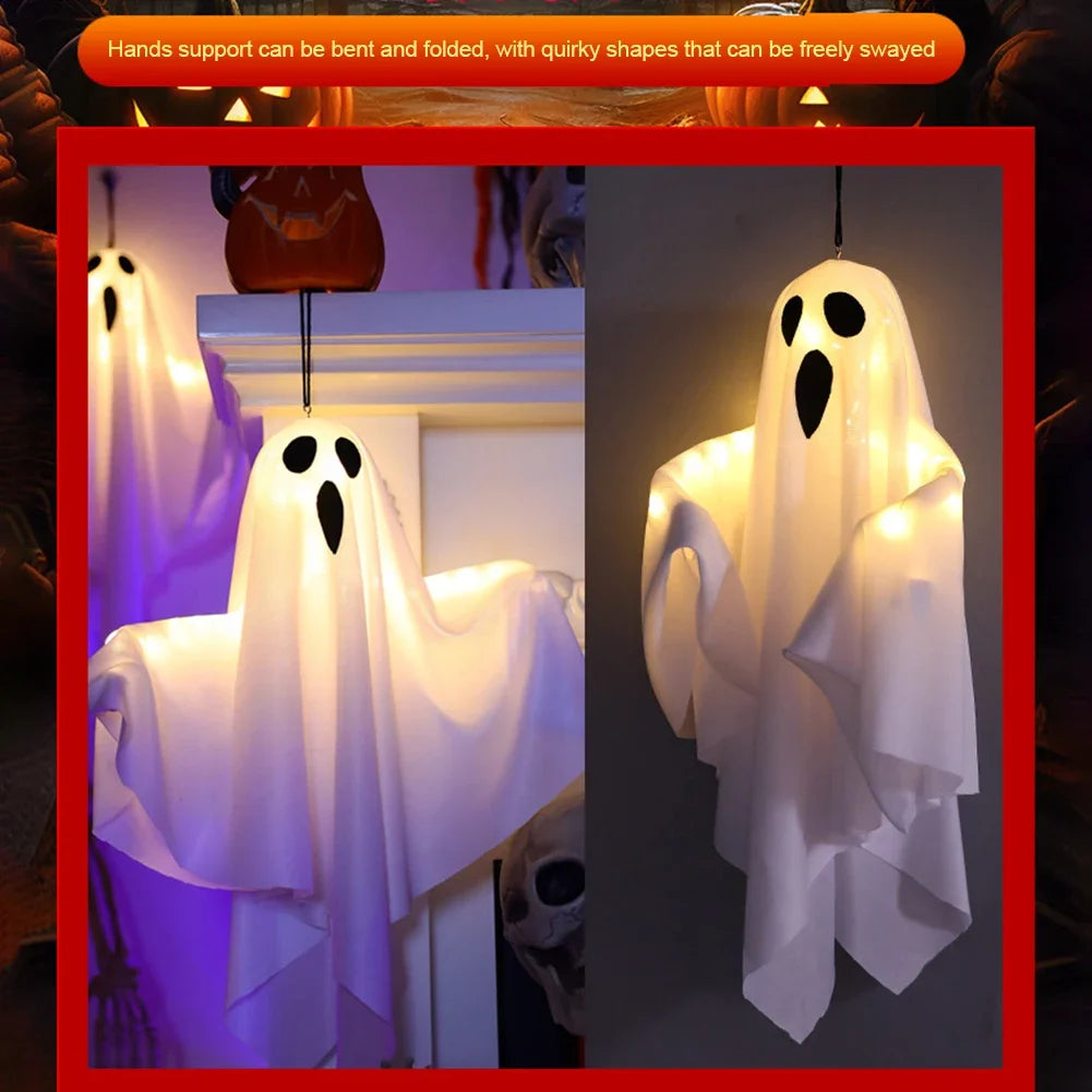 VKTECH Halloween LED Hanging Ghost Light Waterproof IP65 Door Decoration