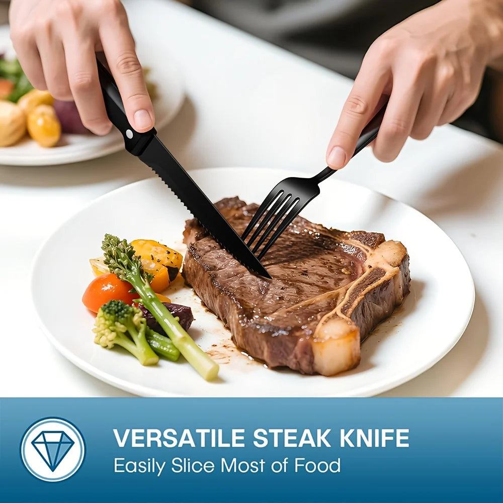 Stainless Steel Flatware Set For 4 Or 8 With Knives