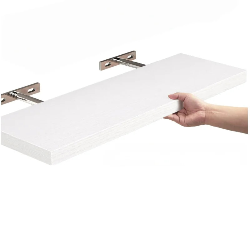 Contemporary Wall Mounted Wooden Shelf For Living Room Decor