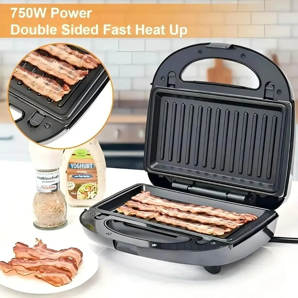KAGOR 6 In 1 Waffle Sandwich Maker Removable Plates