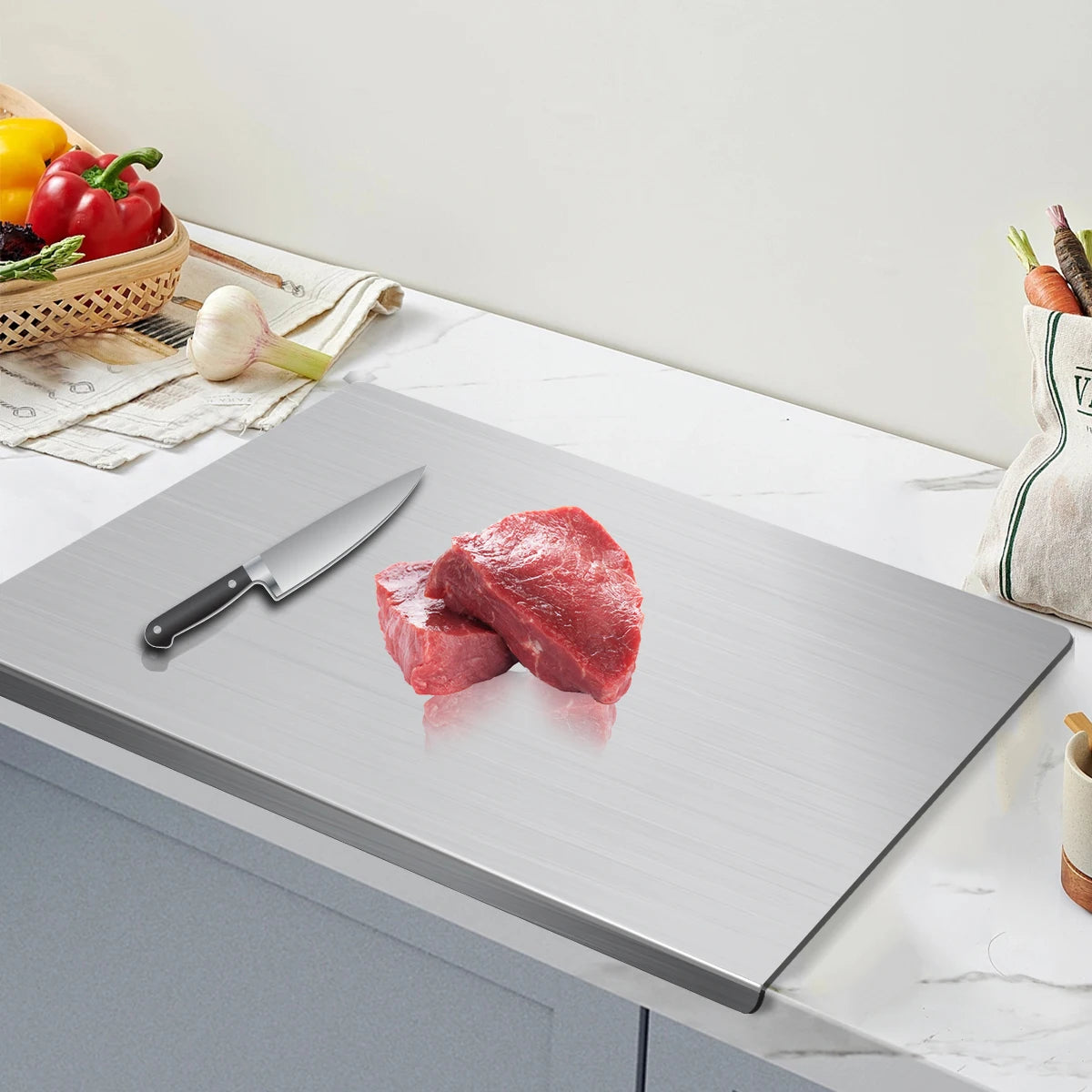 304 Stainless Steel Cutting Board For Kitchen Food Preparation