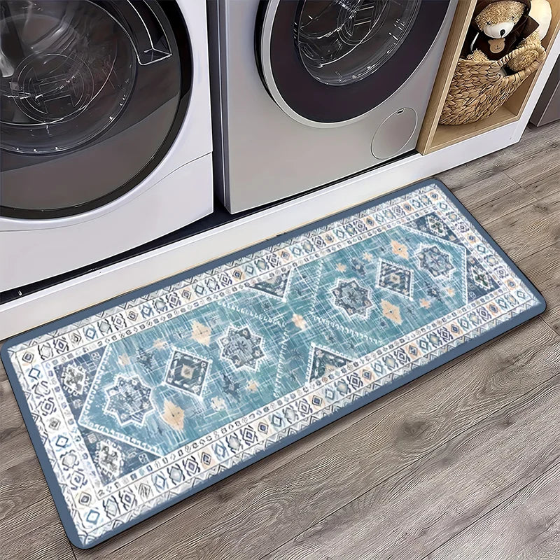 Bohemian Kitchen Floor Mat With Super Absorbent Anti Slip