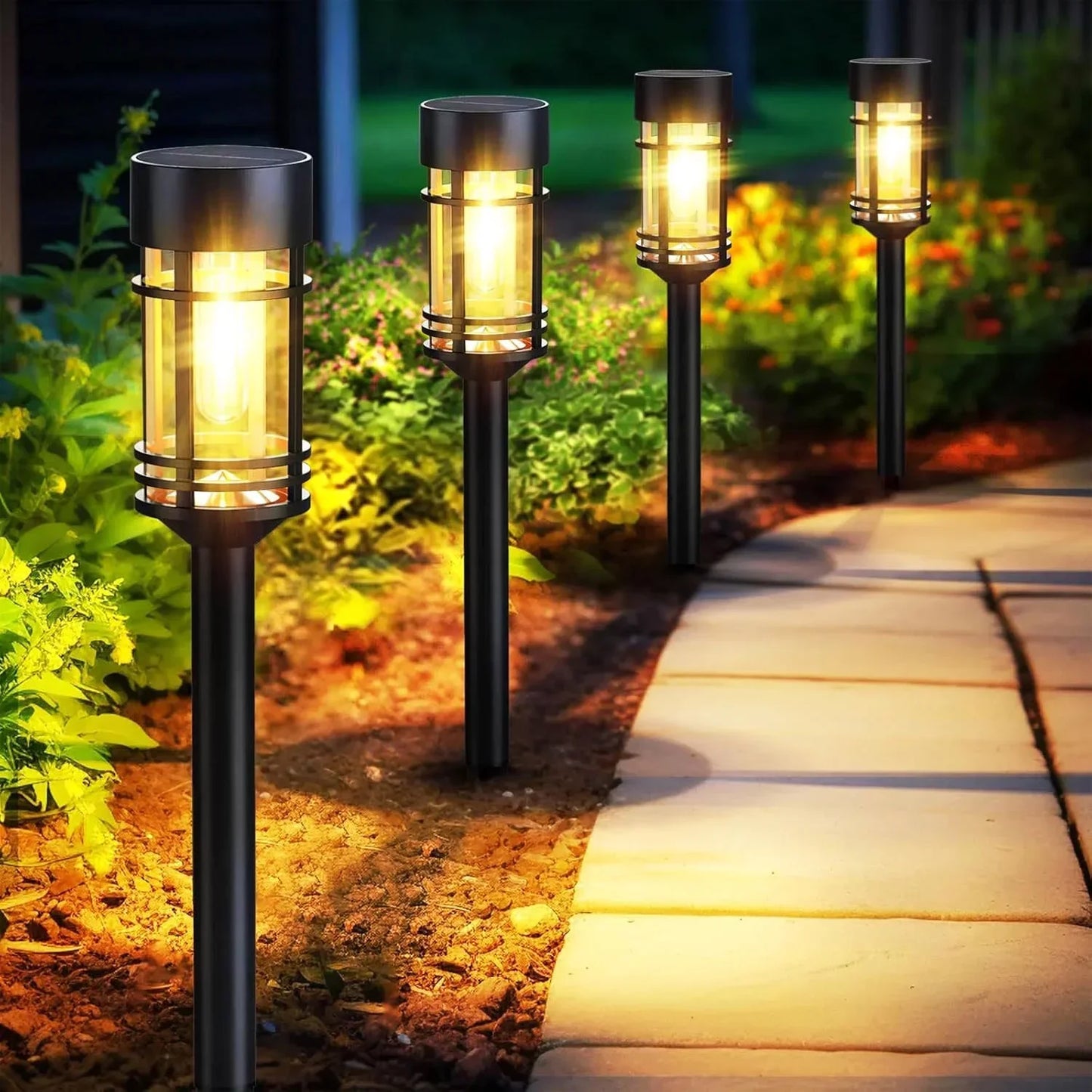 SZRSTH Outdoor Solar Street Lights Waterproof Landscape Path Lighting