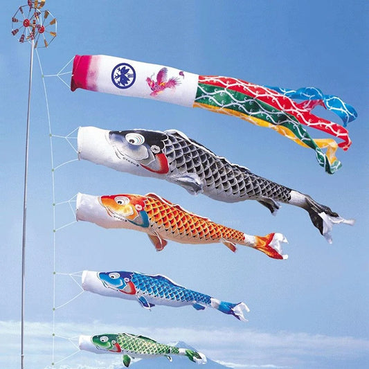 Japanese Koinobori Carp Windsock Streamer Flags For Yard Outdoor Decor