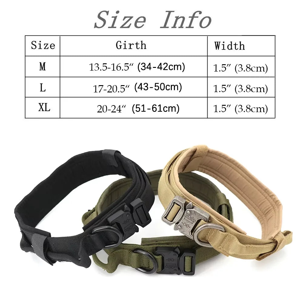 Dog Training Collar And Leash Set, Adjustable Tactical Collar