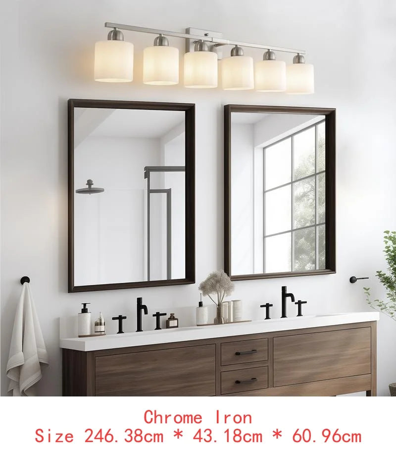 Bathroom Vanity Light 6-Light Nickel Wall Sconce
