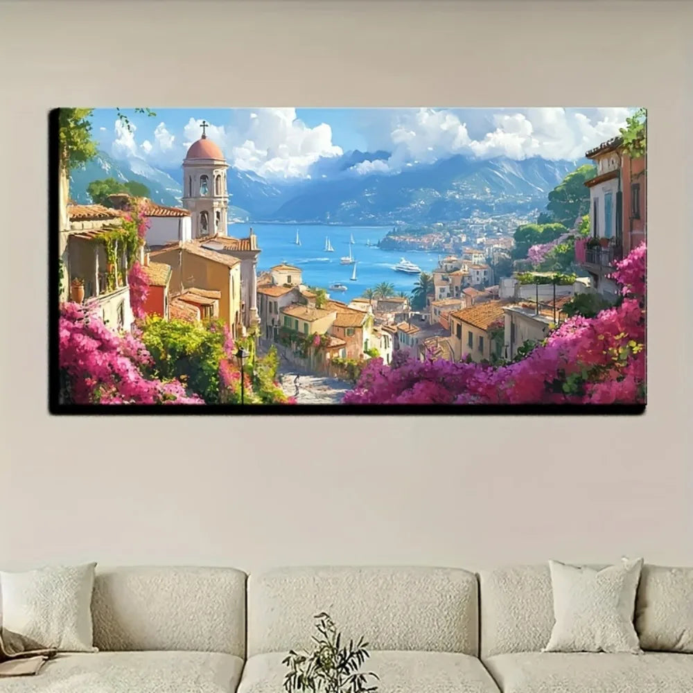 Guanajuato Mexican Street Wall Art Pine Solid Wood Frame