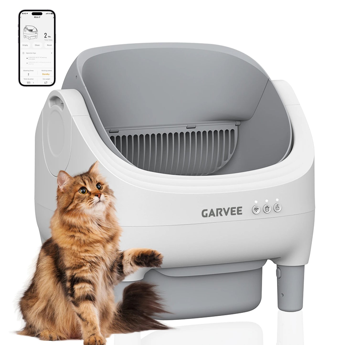 HiMISS Self Cleaning Automatic Cat Litter Box With App Control