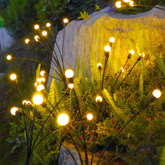 Solar Firefly Lights 8 Head LED Outdoor Garden Pathway Decor