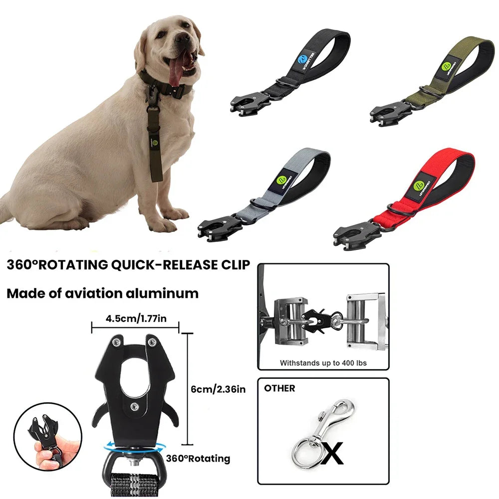 Short Dog Leash With Padded Handle Heavy Duty Nylon Traffic