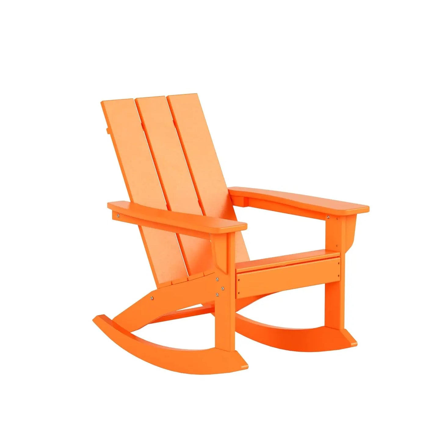 HDPE Modern Rocking Adirondack Chair Set UV Resistant Outdoor Patio