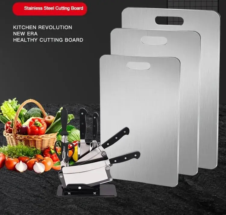 Stainless Steel Cutting Boards Set 3 BPA Free Dishwasher Safe