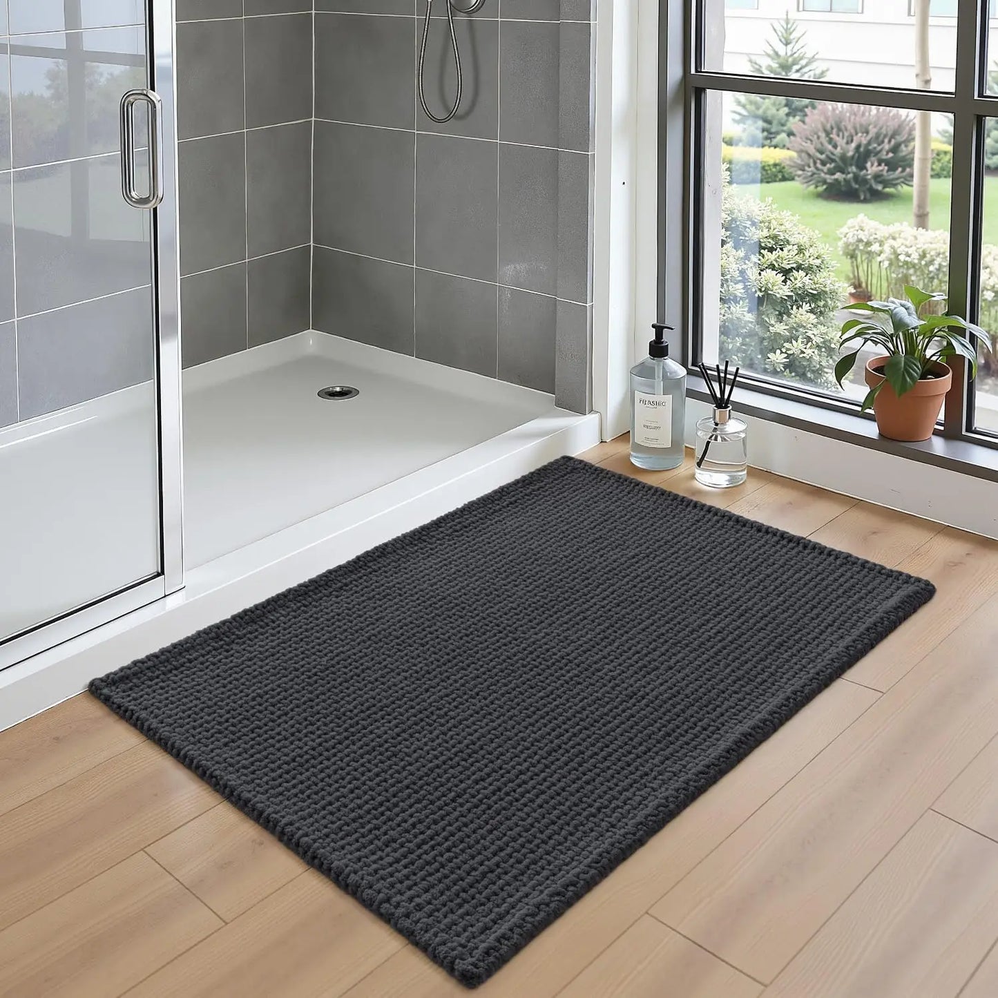 Non Slip Chenille Bath Mat For Tub And Shower