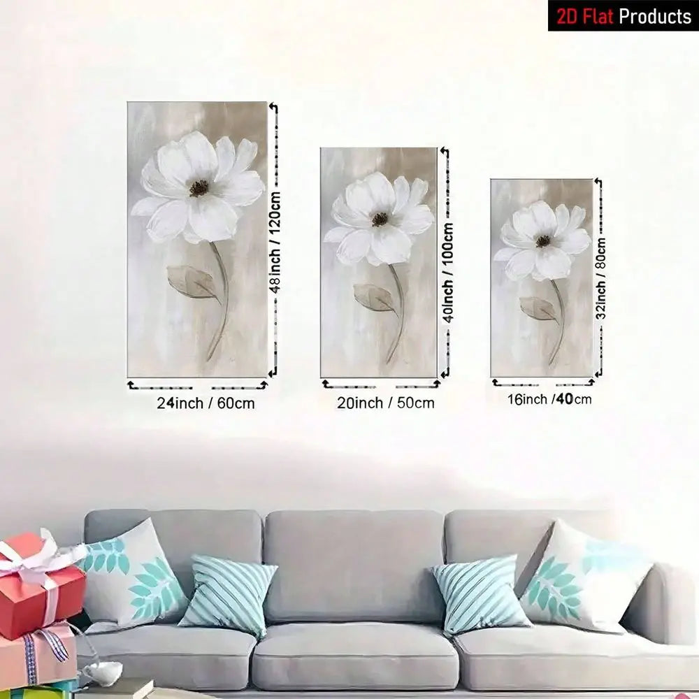 XMSJ Floral Canvas Wall Art Print