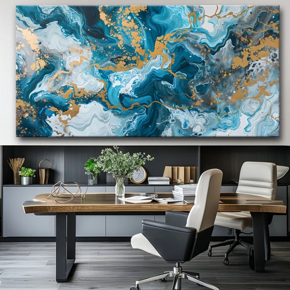 Abstract Canvas Wall Art Print For Living Room Decor
